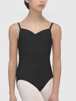 Børn Dansebutikken Balletdragter Børn-Wear Moi dragt med rynk til piger i sort