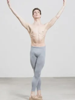 Børn Dansebutikken Ballettøj Drenge-Wear Moi grå ballettights til drenge/herre microfiber