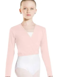 Børn Dansebutikken Overdele Piger|Ballet Toppe Børn-Wearmoi rosa slå om overdel børn ballet/gymnastik