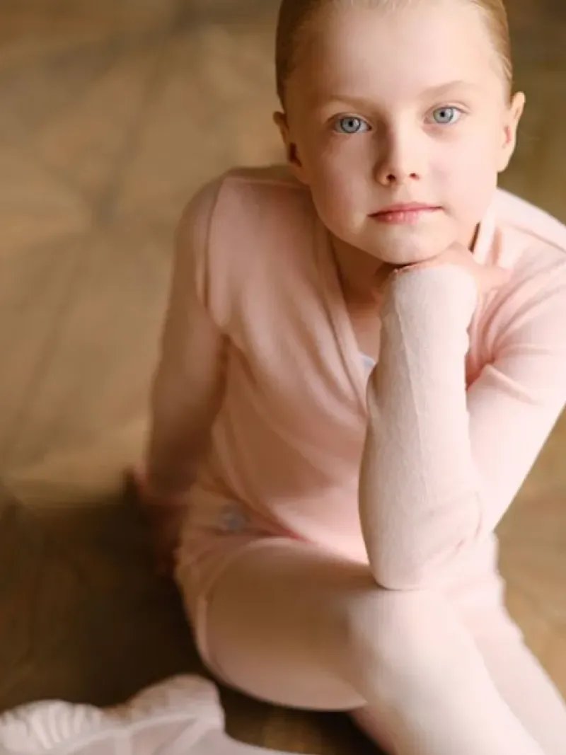 Børn Dansebutikken Overdele Piger|Ballet Toppe Børn-Wearmoi rosa slå om overdel børn ballet/gymnastik