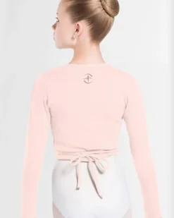 Børn Dansebutikken Overdele Piger|Ballet Toppe Børn-Wearmoi rosa slå om overdel børn ballet/gymnastik