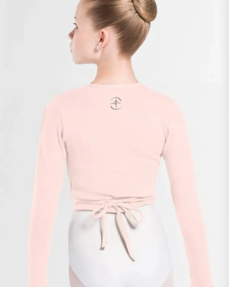 Børn Dansebutikken Overdele Piger|Ballet Toppe Børn-Wearmoi rosa slå om overdel børn ballet/gymnastik