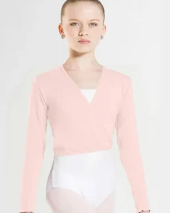 Børn Dansebutikken Overdele Piger|Ballet Toppe Børn-Wearmoi rosa slå om overdel børn ballet/gymnastik