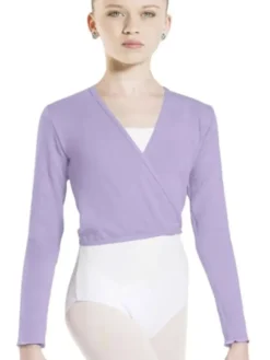 Børn Dansebutikken Overdele Piger|Ballet Toppe Børn-Wearmoi lilla slå om overdel børn ballet/gymnastik