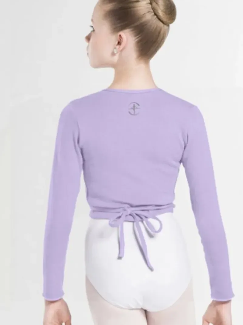 Børn Dansebutikken Overdele Piger|Ballet Toppe Børn-Wearmoi lilla slå om overdel børn ballet/gymnastik