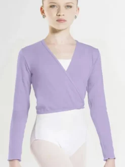 Børn Dansebutikken Overdele Piger|Ballet Toppe Børn-Wearmoi lilla slå om overdel børn ballet/gymnastik