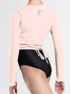 Dame Dansebutikken Overdele Damer|Ballet Strik Damer-Wearmoi rosa slå om overdel ballet og gymnastik