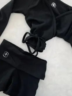 Børn Dansebutikken Underdele Piger|Ballet Underdele Børn-Wearmoi sorte strikshorts børn ballet/gymnastik